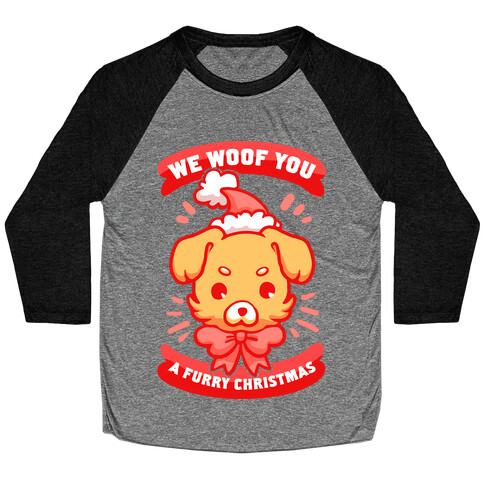 We Woof You A Furry Christmas Baseball Tee
