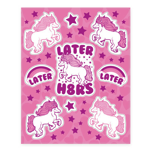 Later Haters  Stickers and Decal Sheet