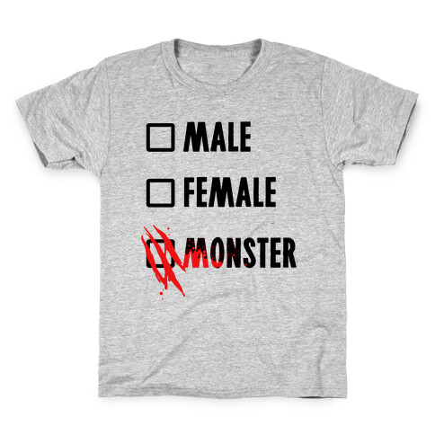 Male Female Monster Kids T-Shirt