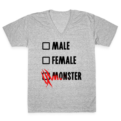 Male Female Monster V-Neck Tee Shirt