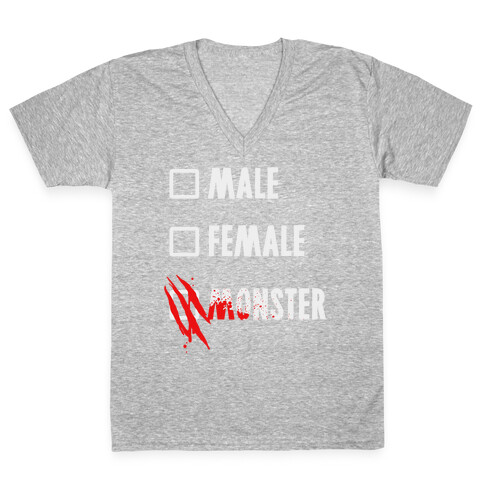 Male Female Monster V-Neck Tee Shirt