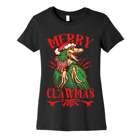 Merry Clawmas Womens T-Shirt