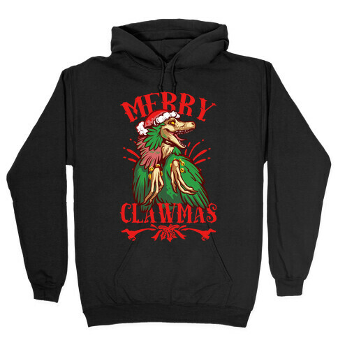 Merry Clawmas Hooded Sweatshirt