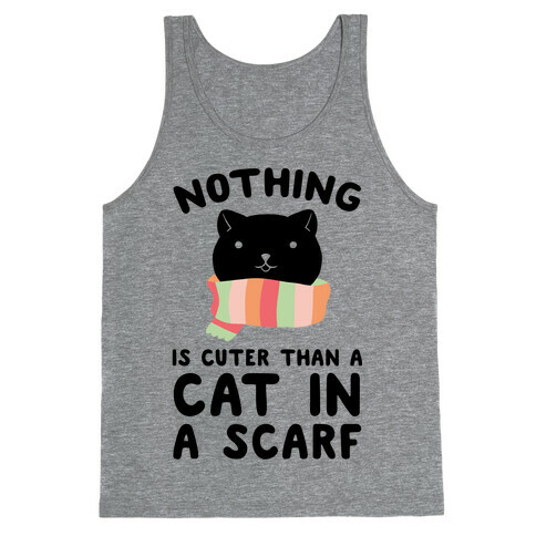 Nothing Is Cuter than A Cat In A Scarf Tank Top