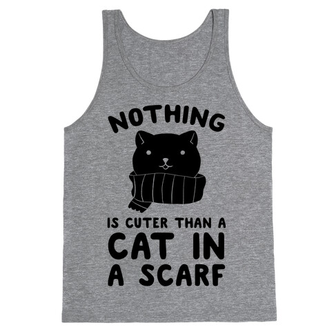 Nothing Is Cuter than A Cat In A Scarf Tank Top