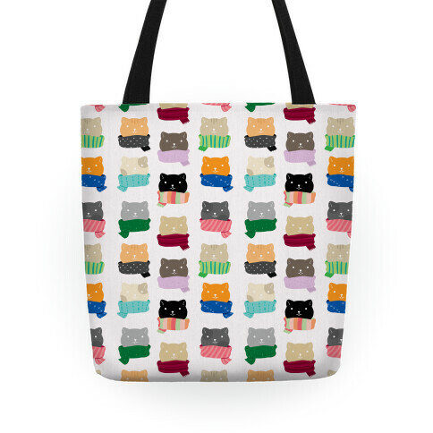 Cats In Scarfs Pattern Tote