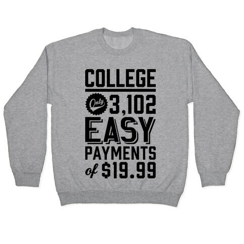 College Only 3,102 East Payments Of $19.99 Pullover