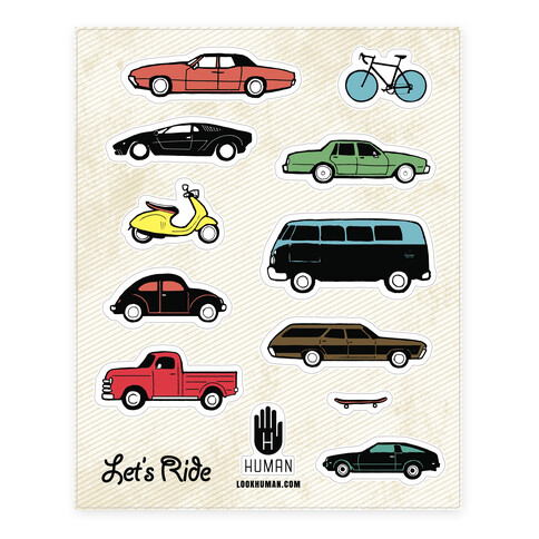 Let's Ride Transpo  Stickers and Decal Sheet