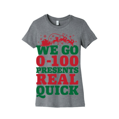 We Go Zero To A Hundred Presents Real Quick Womens T-Shirt