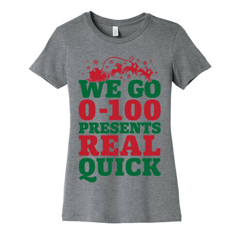 We Go Zero To A Hundred Presents Real Quick Womens T-Shirt