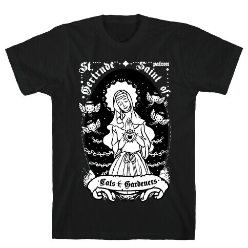 Saint Gertrude of Cats T-Shirt