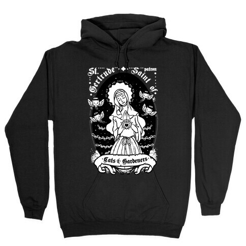 Saint Gertrude of Cats Hooded Sweatshirt