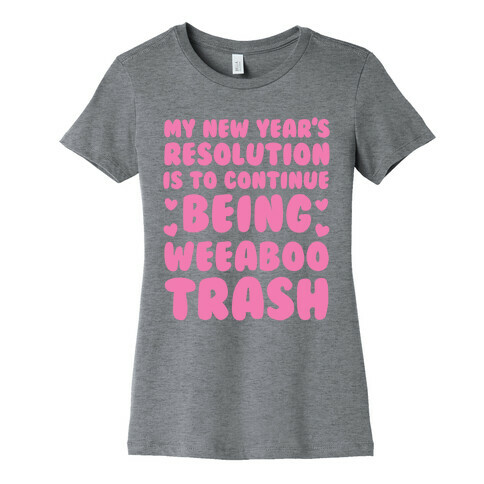 My New Year's Resolution is To Continue Being Weeaboo Trash Womens T-Shirt
