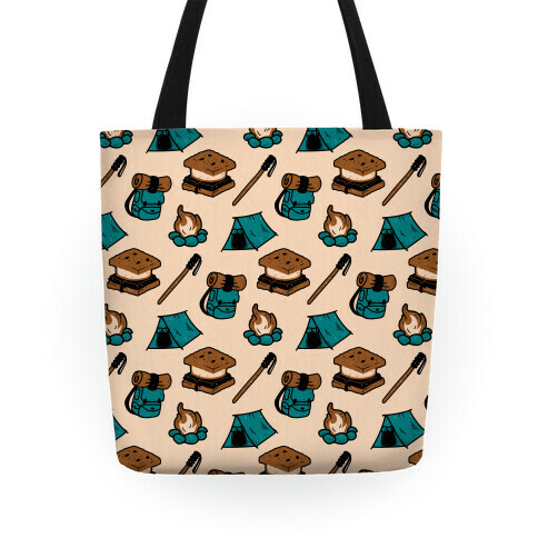 Camping Pattern Tote