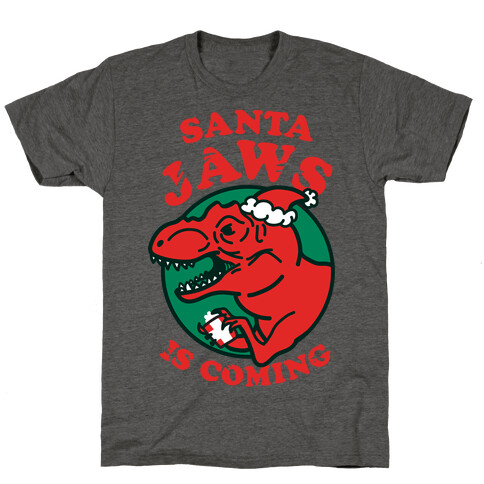 Santa Jaws Is Coming (T-Rex) T-Shirt