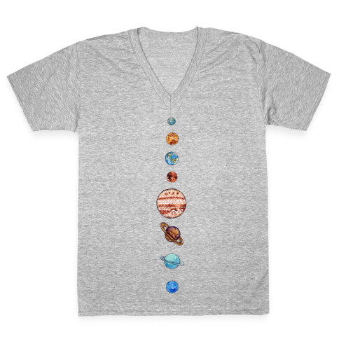 Solar System V-Neck Tee Shirt