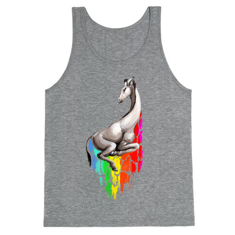 Rainbow Splatter Giraffee Tank Top