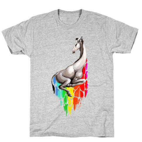 Rainbow Splatter Giraffee T-Shirt