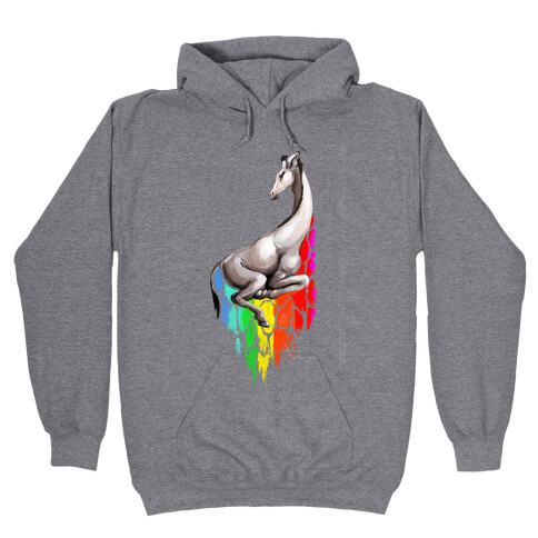 Rainbow Splatter Giraffee Hooded Sweatshirt