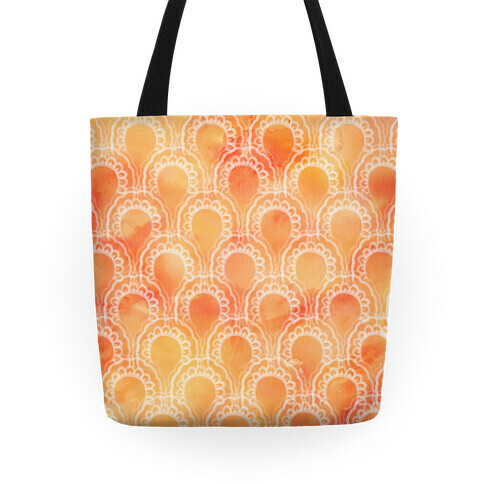 Watercolor Scales Pattern Tote