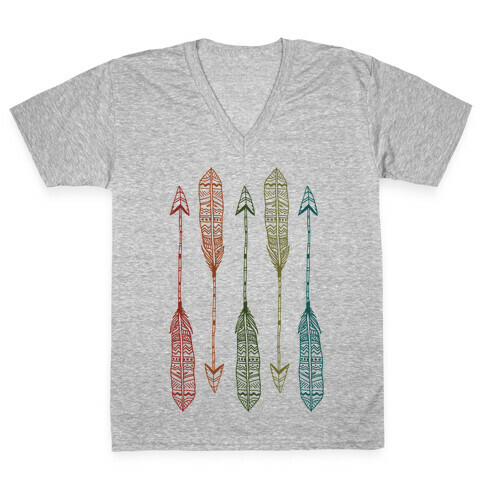 Aztec Arrows V-Neck Tee Shirt