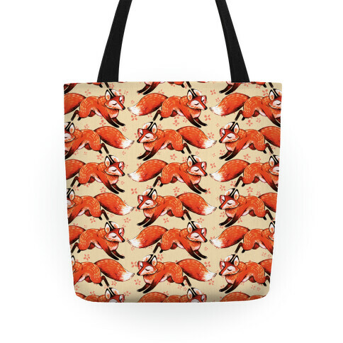 Running Foxes Pattern Tote