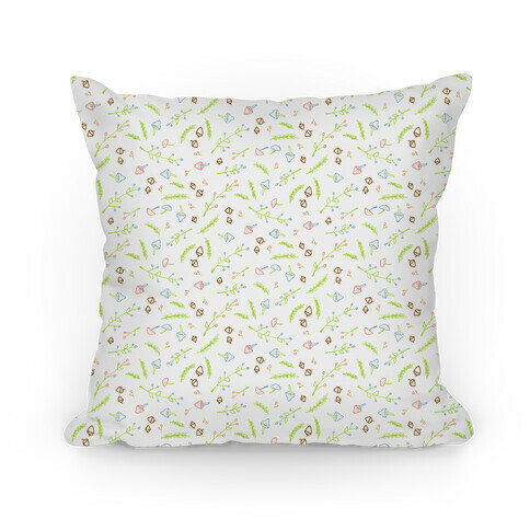 Pastel Floral Pattern Pillow