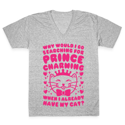 Cat Prince V-Neck Tee Shirt