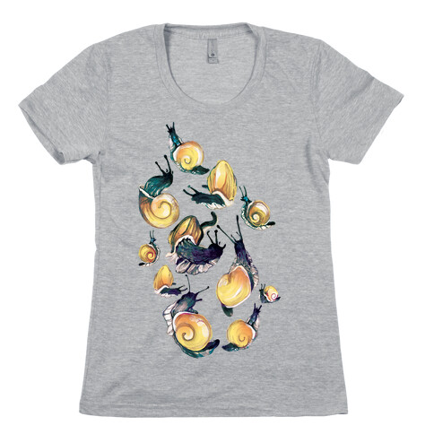 Golden Snail Shells Womens T-Shirt