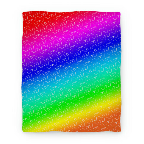 Emoticon Shrugs Rainbow Gradient Blanket