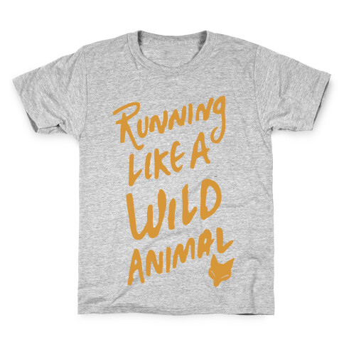 Running Like A Wild Animal Kids T-Shirt