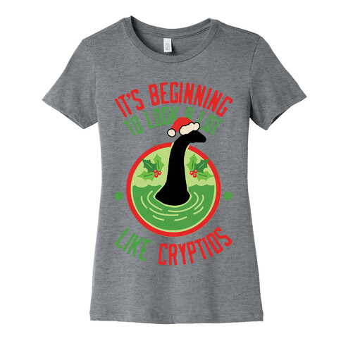 It's Beginning To Look A Lot Like Cryptids (Nessie) Womens T-Shirt