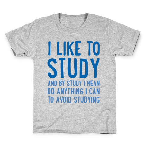 I Like To Study Kids T-Shirt