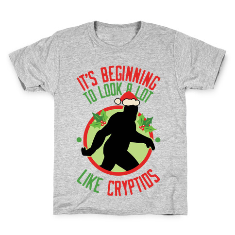 It's Beginning To Look A Lot Like Cryptids (Bigfoot) Kids T-Shirt