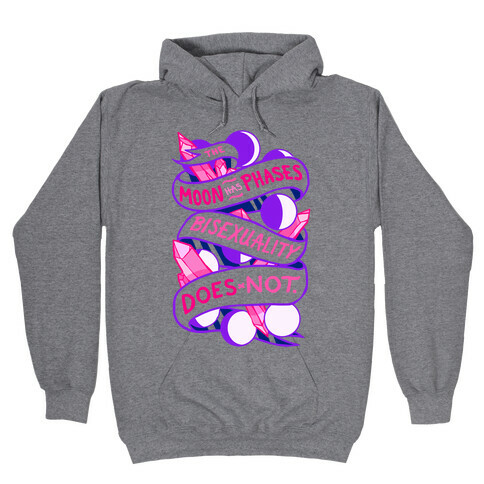 The Moon Has Phases, Bisexuality Does Not Hooded Sweatshirt