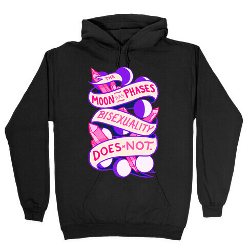 The Moon Has Phases, Bisexuality Does Not Hooded Sweatshirt