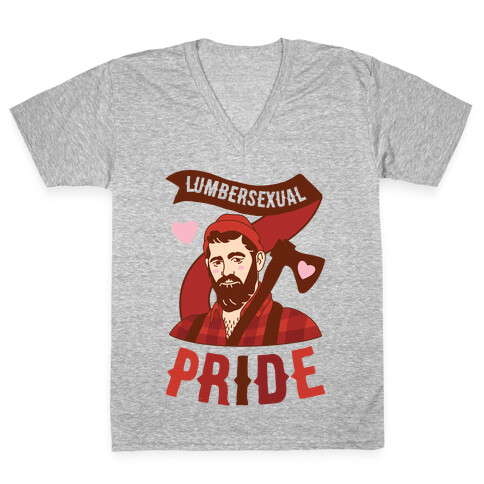 Lumbersexual Pride V-Neck Tee Shirt