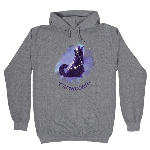 Cat Zodiac: Capricorn Hooded Sweatshirt