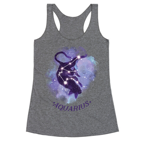 Cat Zodiac: Aquarius Racerback Tank Top