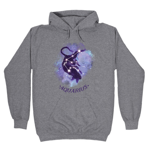 Cat Zodiac: Aquarius Hooded Sweatshirt