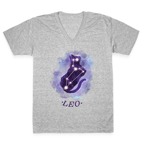 Cat Zodiac: Leo V-Neck Tee Shirt