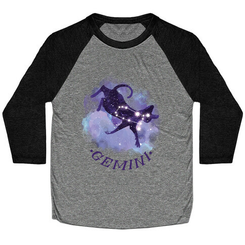 Cat Zodiac: Gemini Baseball Tee