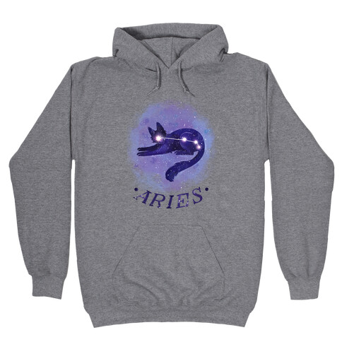 Cat Zodiac: Aries Hooded Sweatshirt