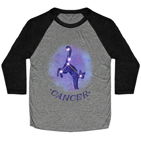 Cat Zodiac: Cancer Baseball Tee