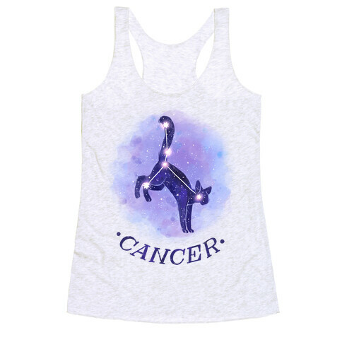 Cat Zodiac: Cancer Racerback Tank Top