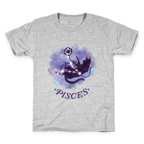 Cat Zodiac: Pisces Kids T-Shirt