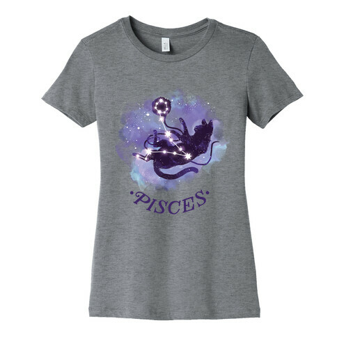 Cat Zodiac: Pisces Womens T-Shirt