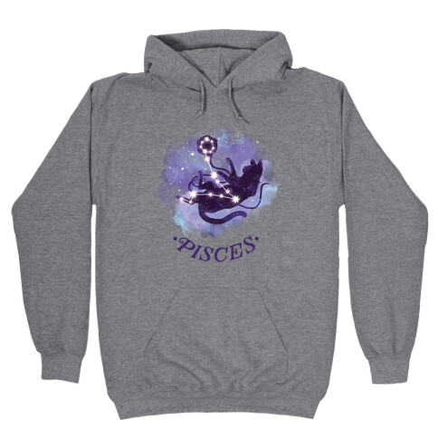 Cat Zodiac: Pisces Hooded Sweatshirt