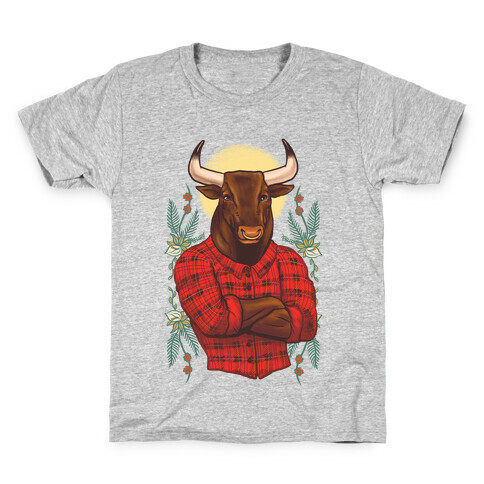 Flannel Taurus Kids T-Shirt
