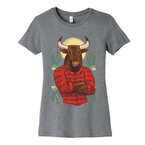 Flannel Taurus Womens T-Shirt